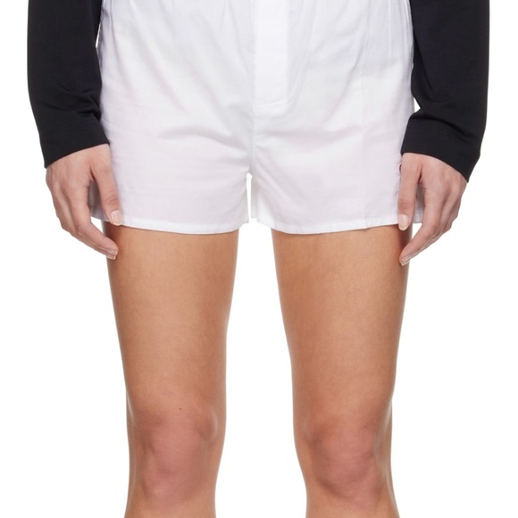 AMI PARIS White Boxer Shorts with Red Heart Logo - Picture 6 of 6